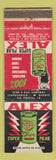Matchbook Cover - Alex oil gas? Brazil