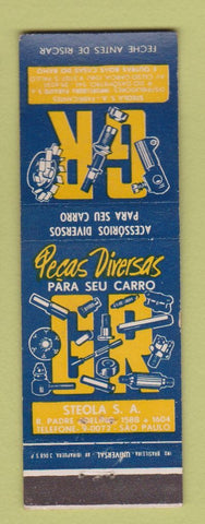Matchbook Cover - Pecas Diversas GR Auto Parts Brazil