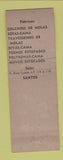 Matchbook Cover - Luiz WV Sao Paulo Brazil girlie