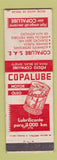 Matchbook Cover - Copalube oil gas Brazil Praia De Belas WEAR