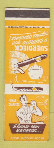 Matchbook Cover - Fumar Charutos Cigars Brazil Suerdieck SAMPLE
