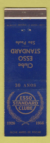 Matchbook Cover - Esso Standard Clube Sao Paulo Brazil 1956 oil gas WEAR