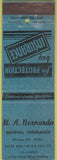 Matchbook Cover - Bernardo Insurance Coast Match Los Angeles CA