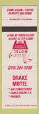 Matchbook Cover - Drake Motel South Bend IN