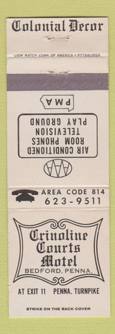 Matchbook Cover - Cinoline Courts Motel Bedford PA