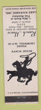 Matchbook Cover - Ranch House Lake Wawasee IN