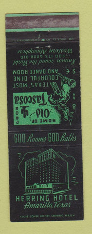 Matchbook Cover - Herring Hotel Amarillo TX