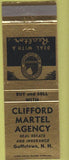 Matchbook Cover - Clifford Martel Agency Goffstown NH
