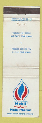 Matchbook Cover - Mobil Propane oil gas Pretoria South Africa WEAR