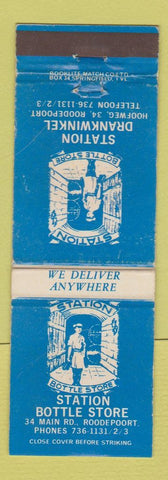 Matchbook Cover Station Bottle Store Liquor Roodepoort Drankwinkel South Africa
