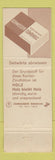 Matchbook Cover - Terza Schweizer Zundholz Larm Bekampfund Switzerland