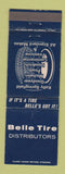Matchbook Cover - Belle Tire Kelly Springfield Goodyear Michelin Detroit MI