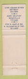 Matchbook Cover - Belle Tire Kelly Springfield Goodyear Michelin Detroit MI