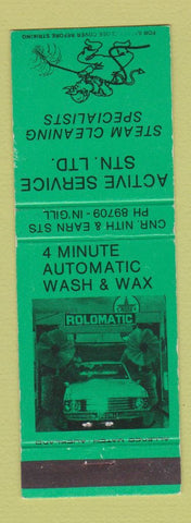 Matchbook Cover - Active Service Steam Cleaning Car Wash New Zealand