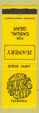 Matchbook Cover - The Mans Shop Clothes Jeans Tauranga New Zealand