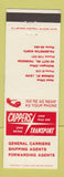 Matchbook Cover - Cappers Transport Palmerston Wellington Levin New Zealand