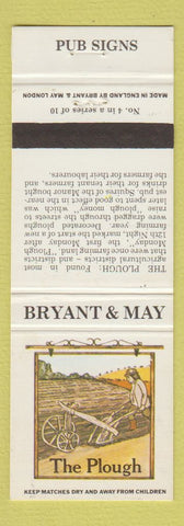 Matchbook Cover - Bryant and May Pub Signs UK England The Plough