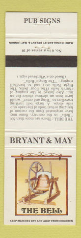 Matchbook Cover - Bryant and May Pub Signs UK England The Bell