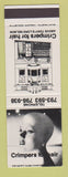 Matchbook Cover - Crimpers for Hair Salon New Zealand girlie SAMPLE