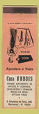 Matchbook Cover - Casa Dubois Women's Clothes Sao Paulo Brazil WEAR