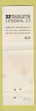 Matchbook Cover - Organon Lyndiol Pills Medicine