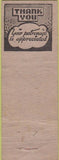 Matchbook Cover - Redwood Cleaners NO TOWN WEAR