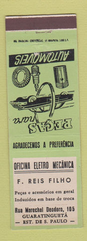 Matchbook Cover - Pecas Auto Parts F Reis Filho Sao Paulo Brazil