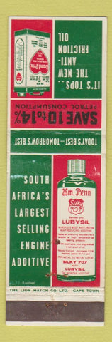Matchbook Cover - Wm Penn oil gas South Africa