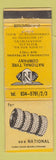 Matchbook Cover - National Tire Company Johannesburg South Africa WEAR
