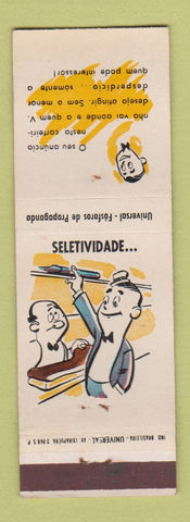 Matchbook Cover - Universal Match Brazil Seletividade Sao Paulo Rio De Janeiro