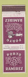 Matchbook Cover - Porto Ramirez Wines Belgium WEAR