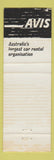 Matchbook Cover - Avis Car Rentals Australia  WEAR