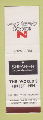 Matchbook Cover - Norcross Greating Cards Sheaffer Pens Auckland New Zealand