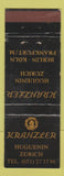 Matchbook Cover - Kranzler Huguenin Zurich Frankfurt WEAR