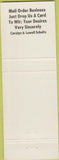 Matchbook Cover - Car Low Stamp collecting Santa Ana CA blue