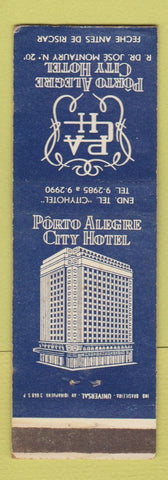 Matchbook Cover - Porto Alegre City Hotel Brazil