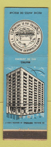 Matchbook Cover - Banco Ultamarion Brazil Rio De Janeiro