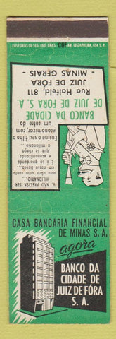 Matchbook Cover - Banco Da Cidade De Juiz De Fora Brazil