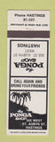 Matchbook Cover - Ponga Shop Hastings New Zealand