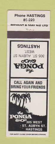 Matchbook Cover - Ponga Shop Hastings New Zealand