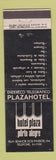 Matchbook Cover - Hotel Plaza Porto Alegre