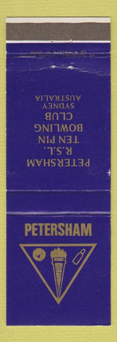 Matchbook Cover - Petersham Bowling Club Sydney Australia WEAR