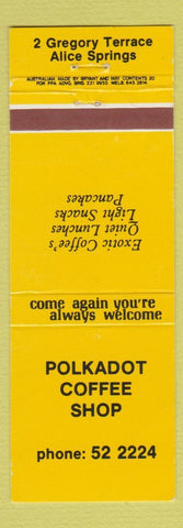 Matchbook Cover - Polkadot Coffee Shop Alice Springs Australia