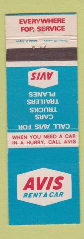 Matchbook Cover - Avis Car Rentals Melbourne Sydney Australia