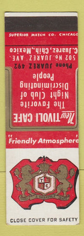 Matchbook Cover - New Tivoli Cafe Juarez Mexico WEAR