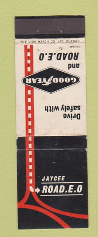 Matchbook Cover - Jayce Road EO Goodyear Tires South Africa WEAR