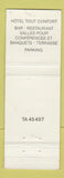 Matchbook Cover - Hostellerie de la Vendee Geneve