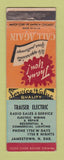 Matchbook Cover - Traiser Electric Jamestown ND WORN