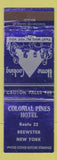 Matchbook Cover - Colonial Pines Hotel Brewster NY