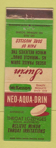 Matchbook Cover - Neo Aqua Drin Throat Lozenges McKesson WEAR